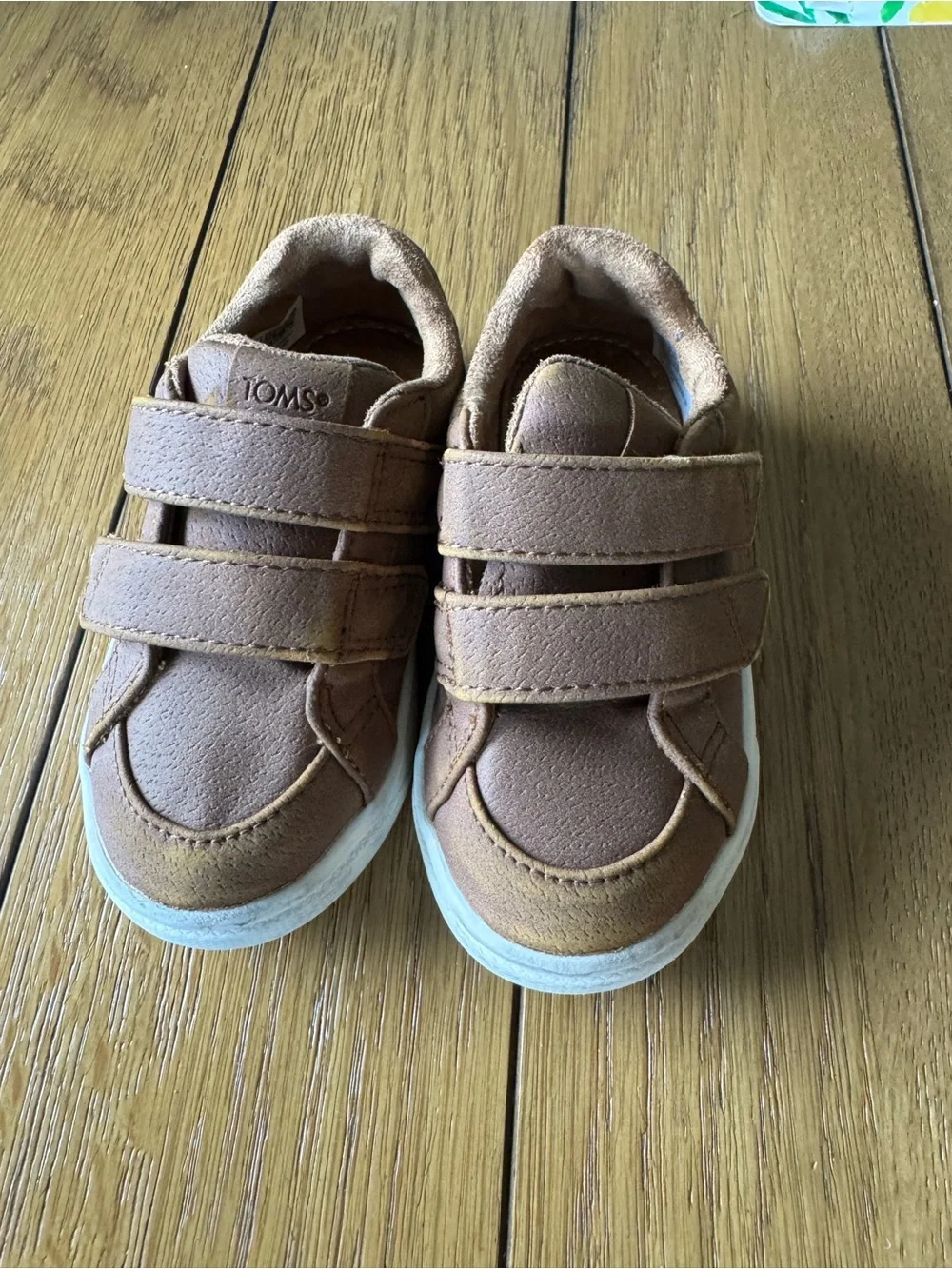 Toms Brown Cruz Double Strap Velcro Toddler Sneaker